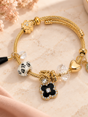 pulsera ripo charm baño oro