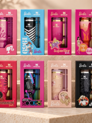 colección de ocho termos barbie x stanley