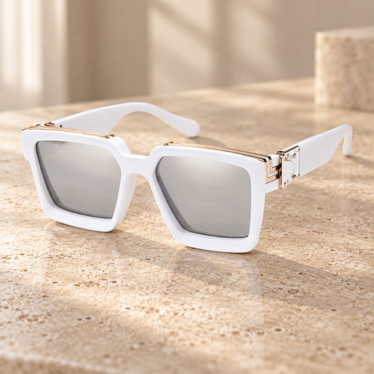 lentes de sol luxury square Blancos