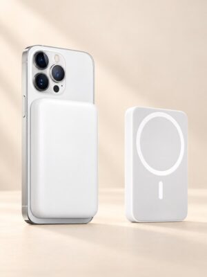 Batería portátil magnética MagSafe blanca de 5,000 mAh